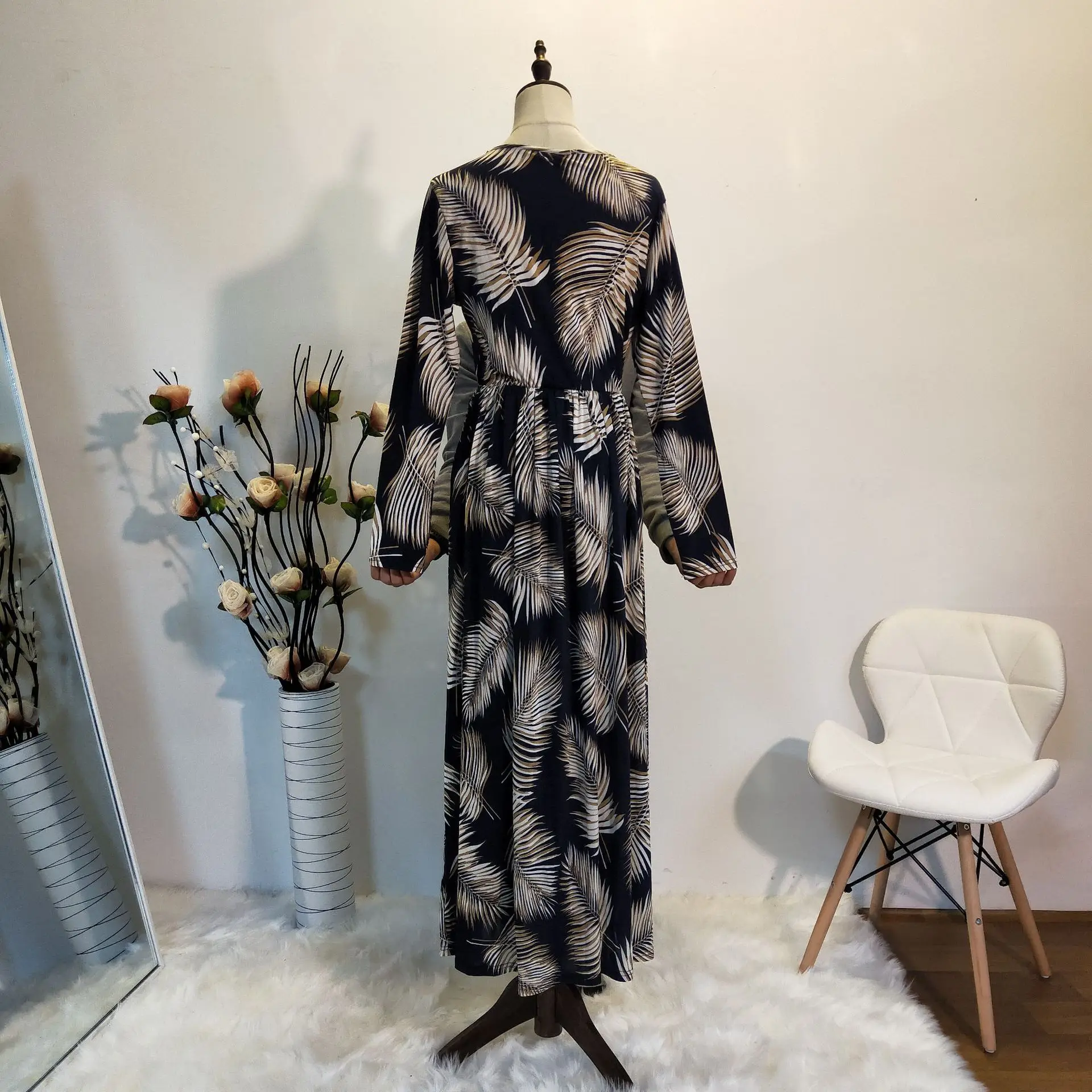 Дубай abaya Femme мусульманское длинное платье для женщин халат Турция с длинным