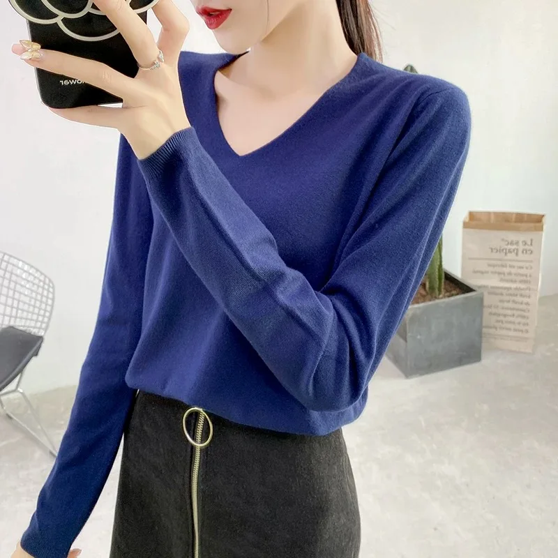 

2020 Tops navy blue T-shirts Cotton Female Fashion Womens Garment