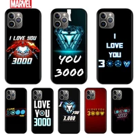 marve love you 3000 for apple iphone 12 11 xs pro max mini xr x 8 7 6 6s plus 5 se 2020 silicone black cover phone soft case