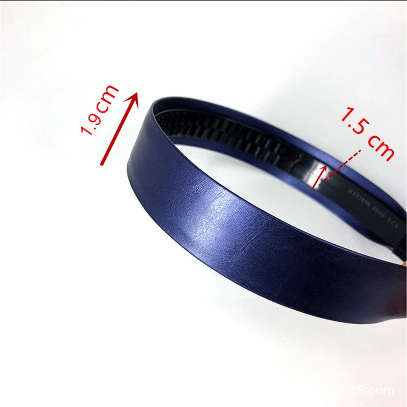 Женский ободок для волос широкий кожаный однотонный ручной работы в Корейском