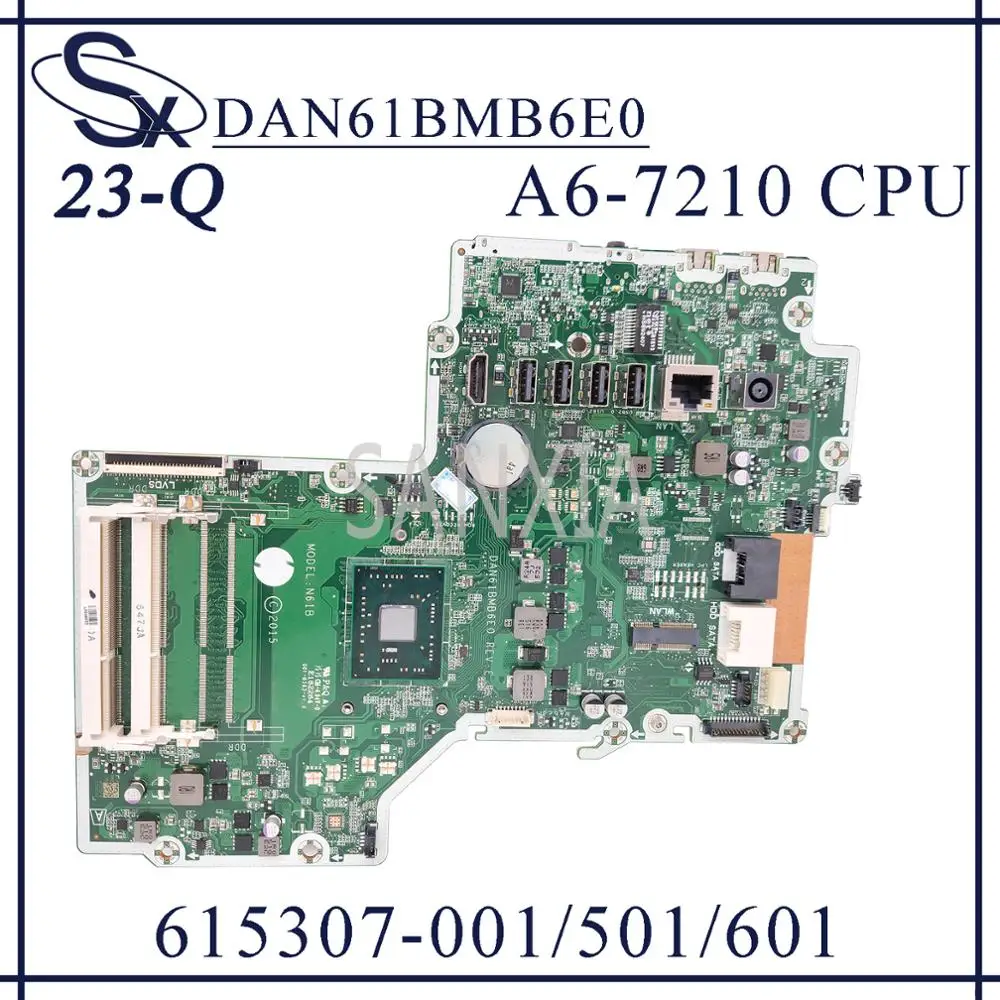 KEFU DAN61BMB6E0 Laptop motherboard for HP Pavilion 23-Q original mainboard A6-7210 CPU 810243-001 810243-501 810243-601