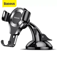 baseus gravity car phone holder for iphone 12 11 huawei samsung car dashboard adjustable phone stand for smartphone 4 6 5 inch