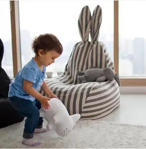 Детское Кресло-мешок с кроличьими ушками, в нордическом стиле