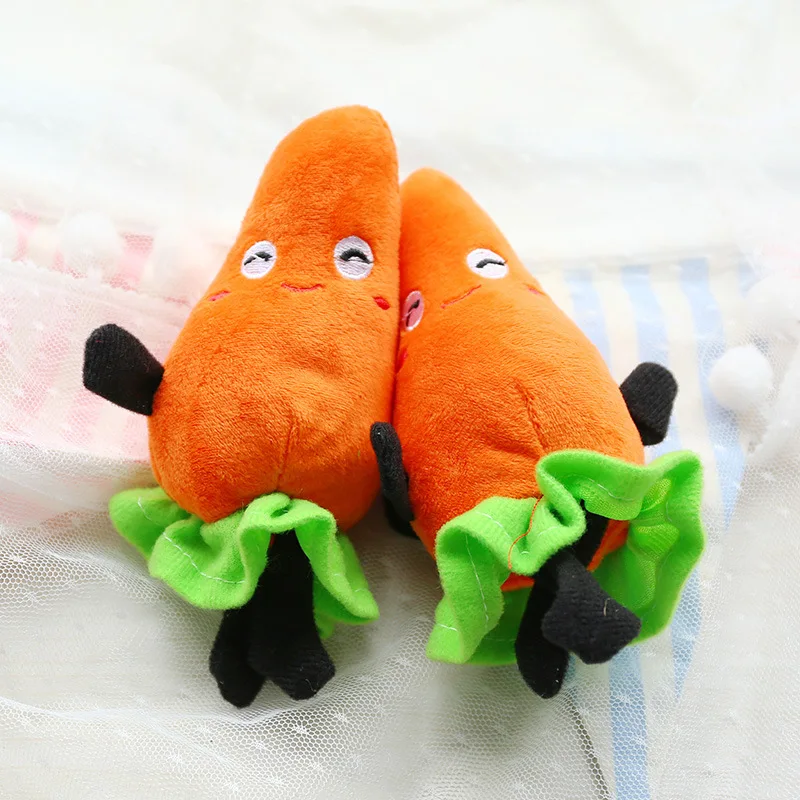 

Plush Cute Dog Toys Squeaky Carrot 1pcs Puppy Chew Toy Interactive Cat Toy Pet Dogs Sound Toys for Small Medium Dogs Chihuahua
