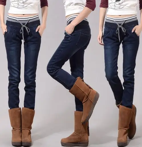 2019 осень-зима Для женщин из джинсовой ткани женские Стрейчевые джинсы-скини