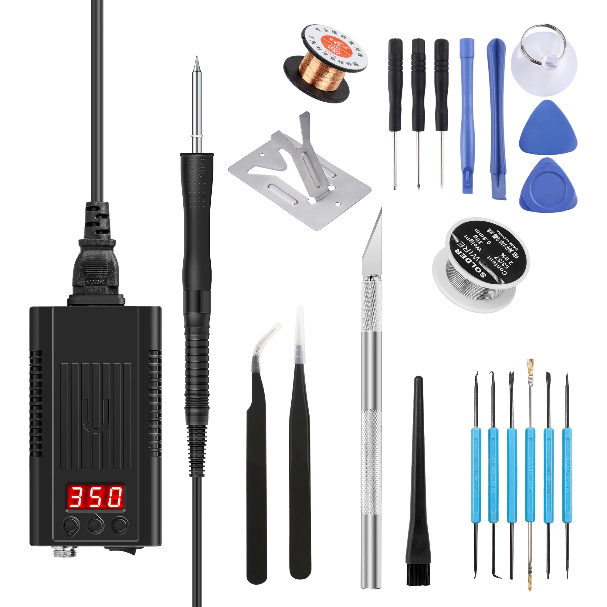 Мини Портативная Цифровая Электрическая паяльная станция 75 Вт регулируемый