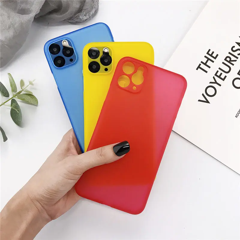 Ультратонкий чехол для телефона iPhone 11 Pro Max 7 8 6 6s Plus X XR XS Candy ударопрочный тонкий