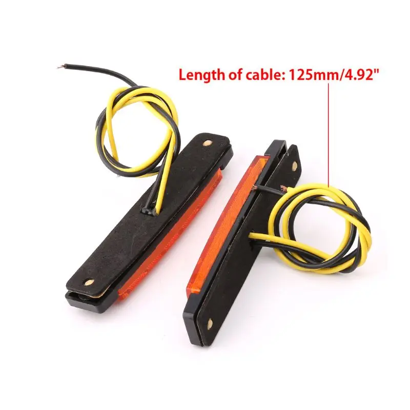 1 пара желтый 6 LED автобус Ван Лодка Грузовик Прицеп боковой габаритный задний