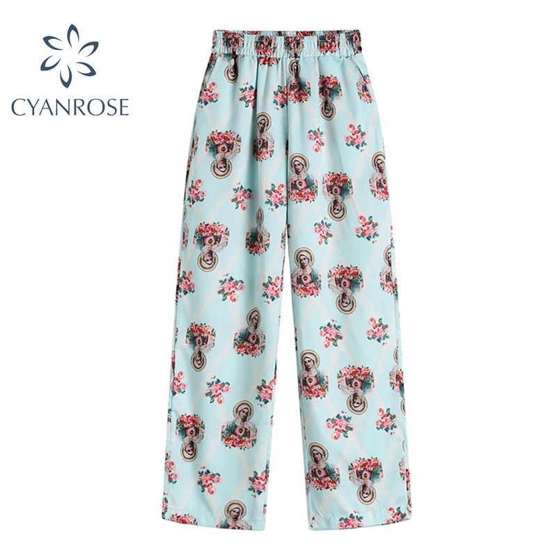 

Корейские модные Универсальные повседневные длинные брюки для женщин на осень тонкие с высокой талией винтажные прямые свободные брюки с п...