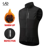 wosawe warm up cycling vest jacket men winter thermal fleece keep windproof mtb bike bicycle sleeveless gilet riding windbreaker
