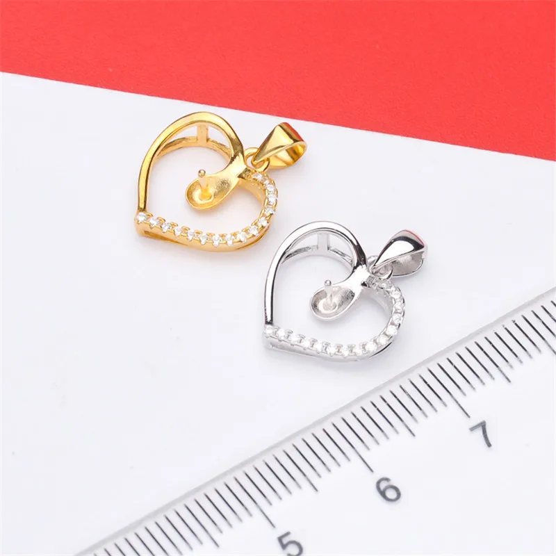 

Jewelry Handwork Pendant Base S925 Sterling Silver Pearl Pendant Accessories And Parts Findings Jewelry For DIY Fittings Women