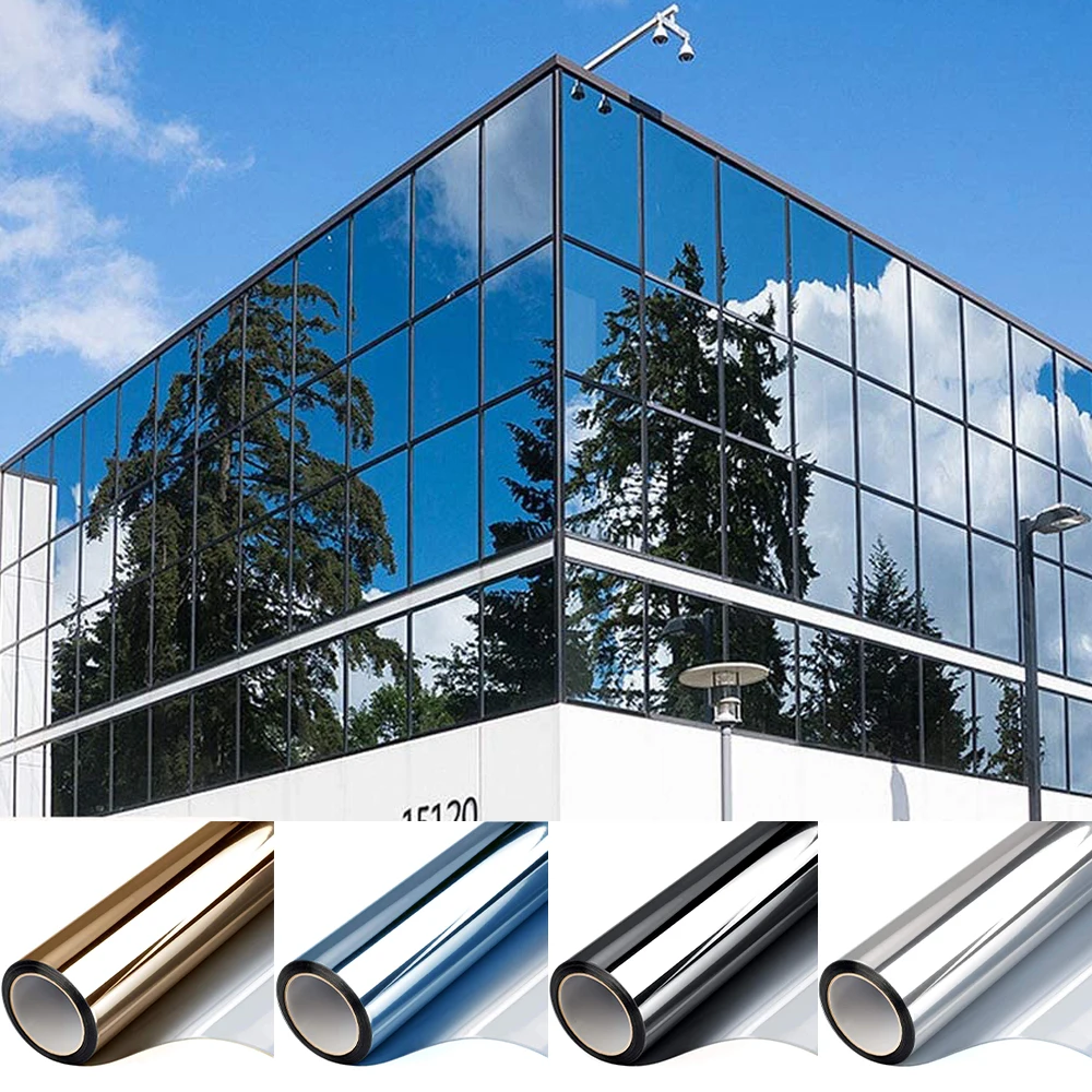 

40x200 Cm Privacy Heat Control Window Tint Anti-UV Self-Adhesive Glass Sticker for Car Blackout Mirror Window Film Stained