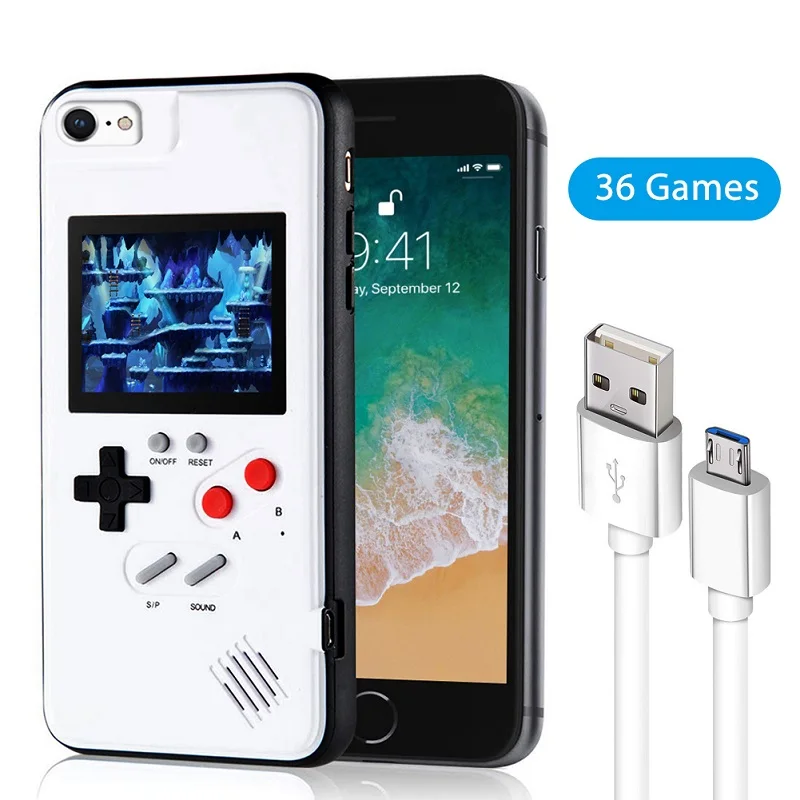 Ручной Чехол для телефона с игровой консолью в стиле ретро iPhone 6 7 8 plus (белый
