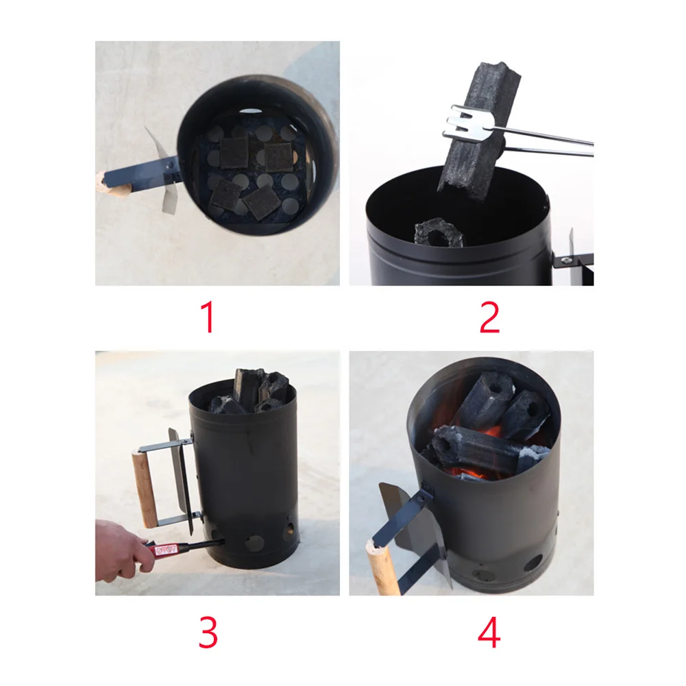 Аксессуары для барбекю без жидкого дымохода стальная Зажигалка Rapidfire с древесным