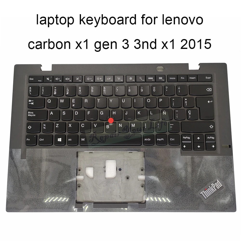 Новая испанская клавиатура с подсветкой для Lenovo Carbon X1 Gen 3 3nd 2015 SP ES topcase palmrest Pointer
