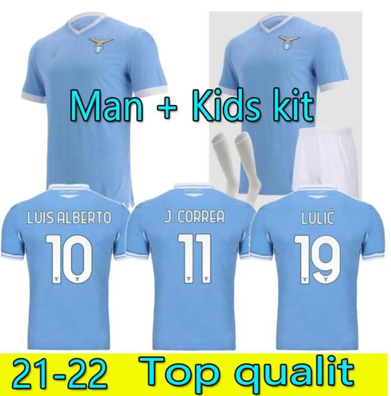 

Lazio soccer jersey 2021 2022 home away 3rd football shirt LUIS Lazio 120th ALBERTO IMMOBILE SERGEJ Men+kids kits maillot magl