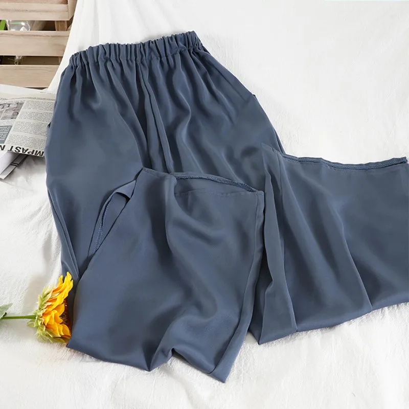 

GUUZYUVIZ Summer Casual Loose 2 Piece Set Women Sexy Sling Crop Top And High Waist Wide Leg Pants Sets Womens Outfits