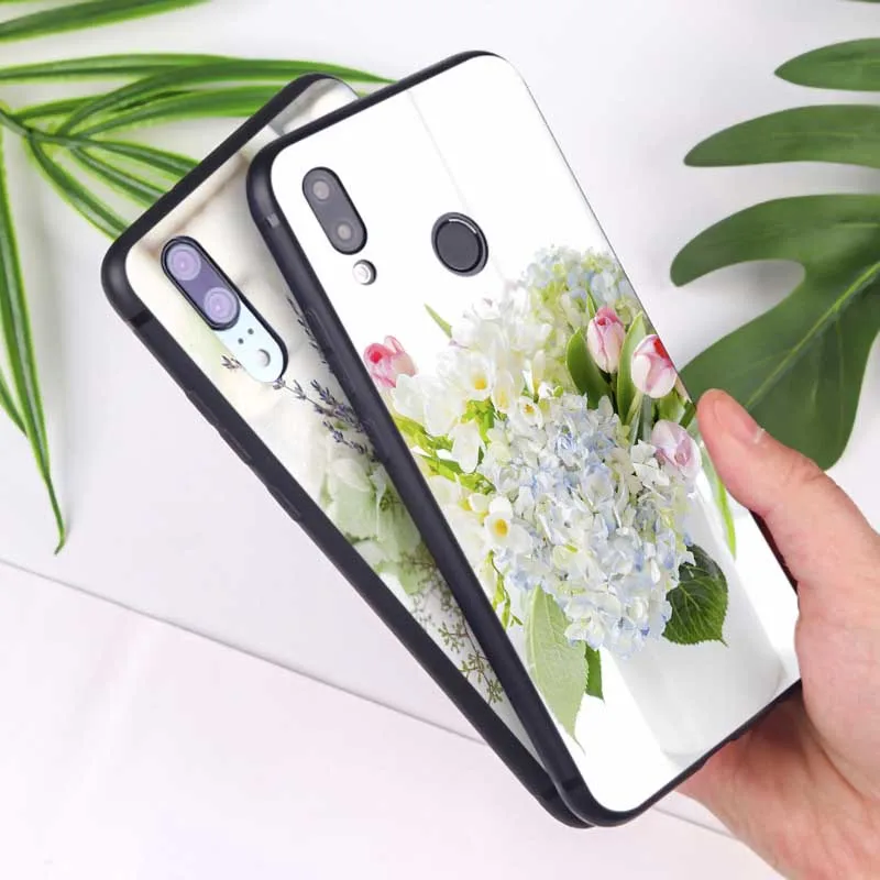 Для huawei honor 9x pro 8x10 20 10 lite Прозрачный мягкий силиконовый чехол для телефона пион на
