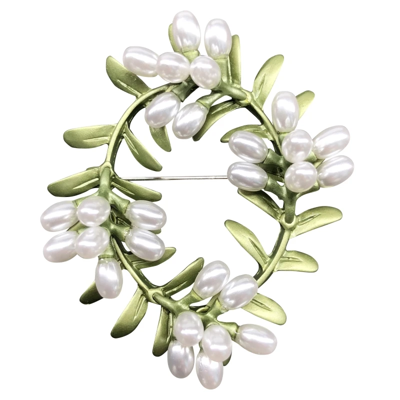 Модная антикварная брошь ручной работы броши с эмалью и жемчугом в Западном