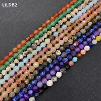 natural stone faceted opal necklace beads 6 12mm tiger eye agate obsidian beads used to make diy bracelets earrings accessories