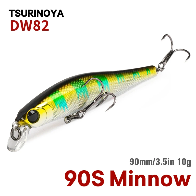 TSURINOYA EARL DW82 90S Slow Sinking  Minnow Fishing Lure 90mm 10g Sinking Speed 0.12m/s Long Casting Minnow Hard Bait For Bass
