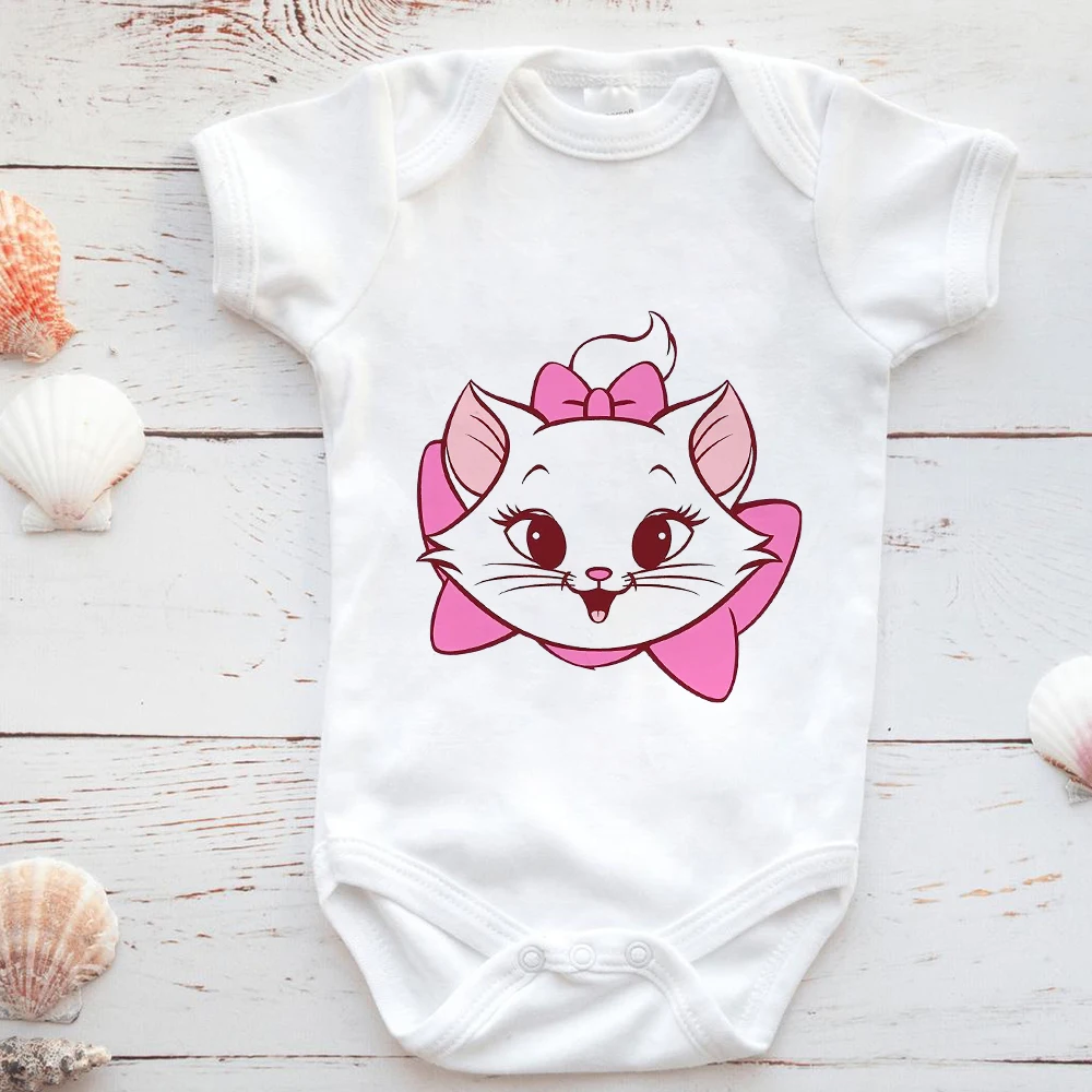 

Newborn Jumpsuit Fashion Graphic Toddler Jumpsuit Disney The Aristocats Harajuku Kawaii Marie Cat Funny Cartoon Infant Romper