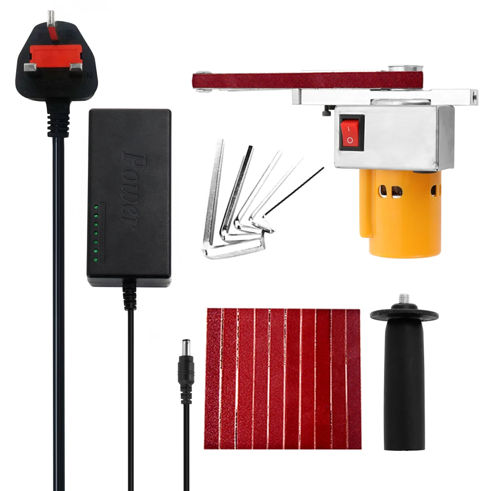 

Handheld Electric Belt Sander Mini Sanding Machine Angle Grinder with Sanding Belt for Sanding Polishing Micro Polishing Machine