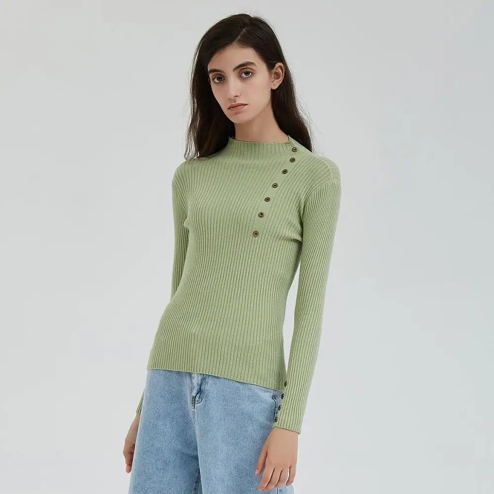 Wixra Women Sweater 2019 Avocado Female Basic Turtleneck Slim Warm Ladies Knitted Sweaters Pull Jumpers Autumn Spring | Женская одежда