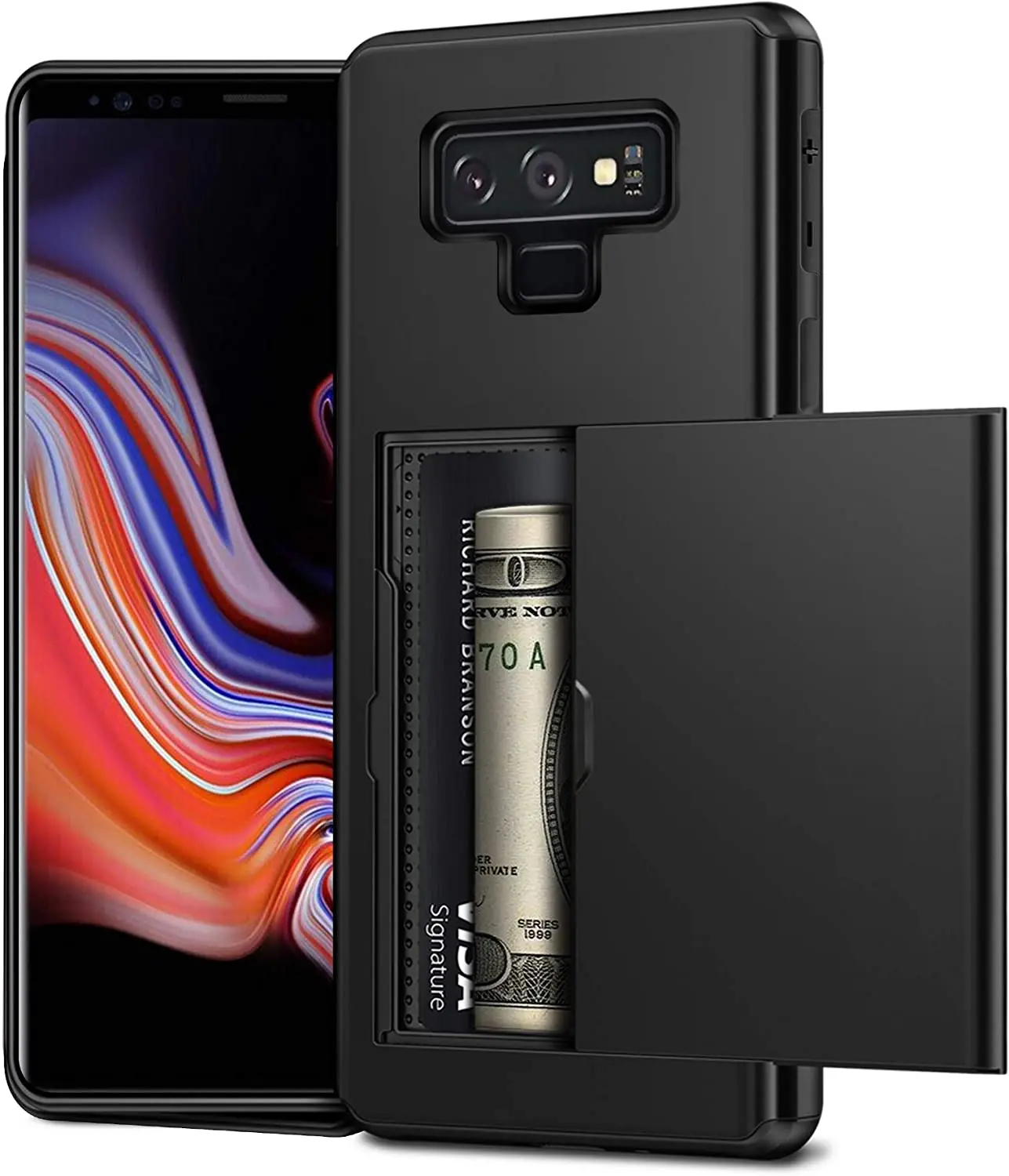 

Case For Samsung Galaxy Note 9 Case Cover Card Holder Shell Case For Samsung Note9 Case Hard PC Cover For Samsung Note 8 9 Coque
