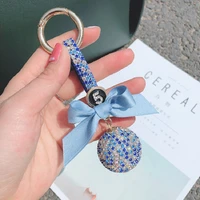 high end diamond crystal ball keychain 2021 designer creativity fashion trend handmade car key ring woman bag pendant wife gift