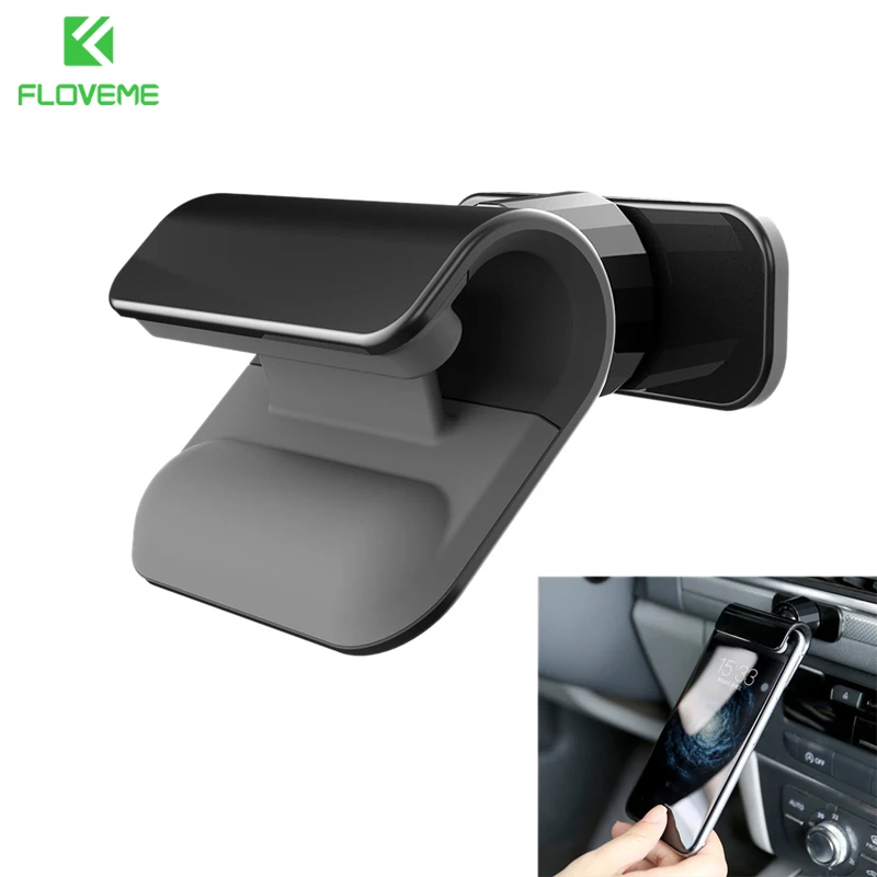 

RYWER Universal Car Phone Holder Gravity Clip Car Navigation Stand Multifunction For iPhone 12 Pro Rotatable Silicone Pad