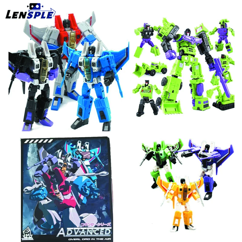 

MFT Transformation DX9 F-01 F-03 Starscream Devastator KO Aircraft Jet KO Robot MP11 G1 Mini Leader F01 F03 Action Figure
