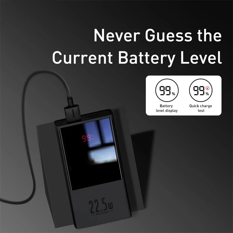 

Baseus Mini Power Bank LED Display 10000mAh/20000mAh With Usb C PD Fast Charging Powerbank Portable External Battery Charger