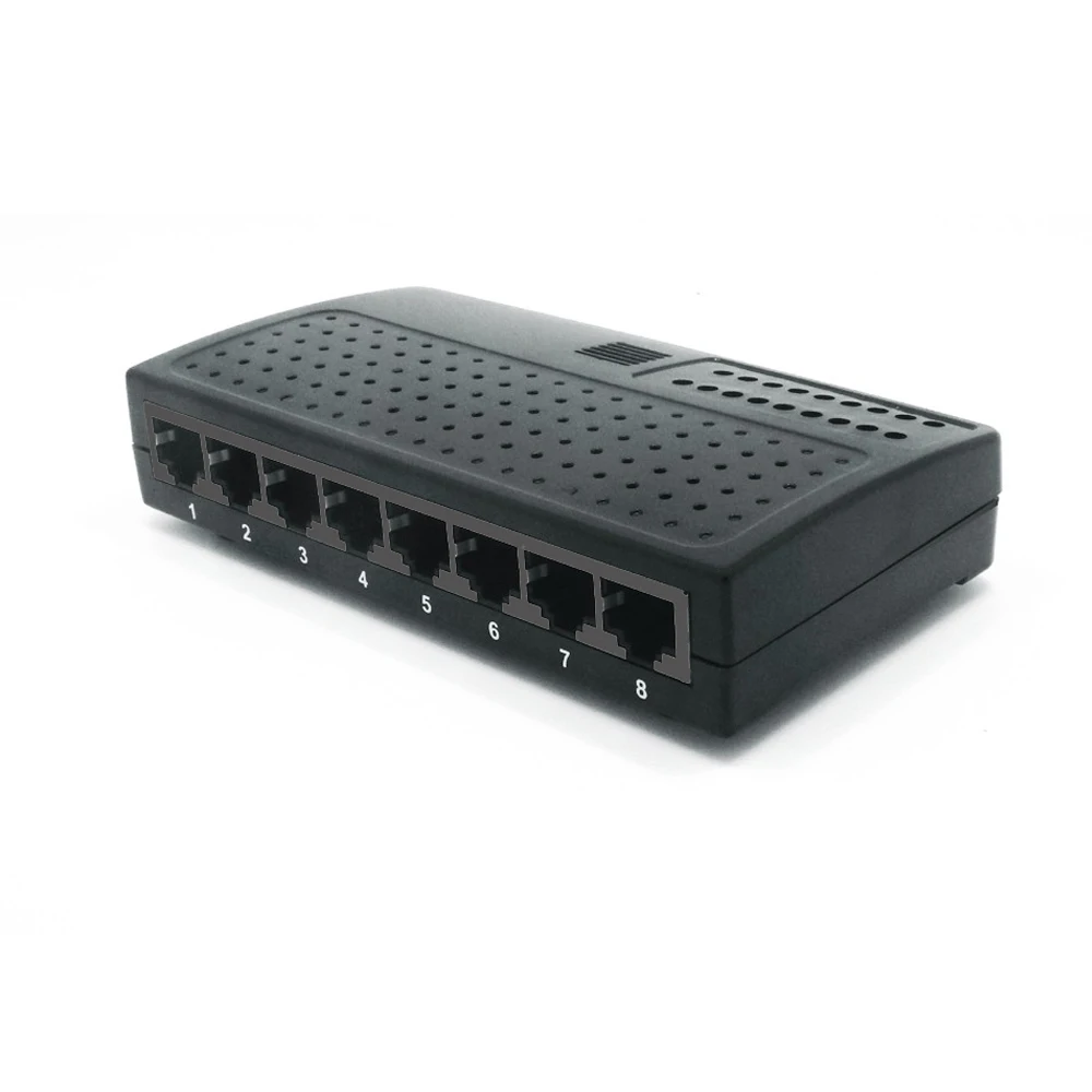 24 В 8 портов 10/100/1000 м выключатель Ethernet с питанием обратное poe Питание