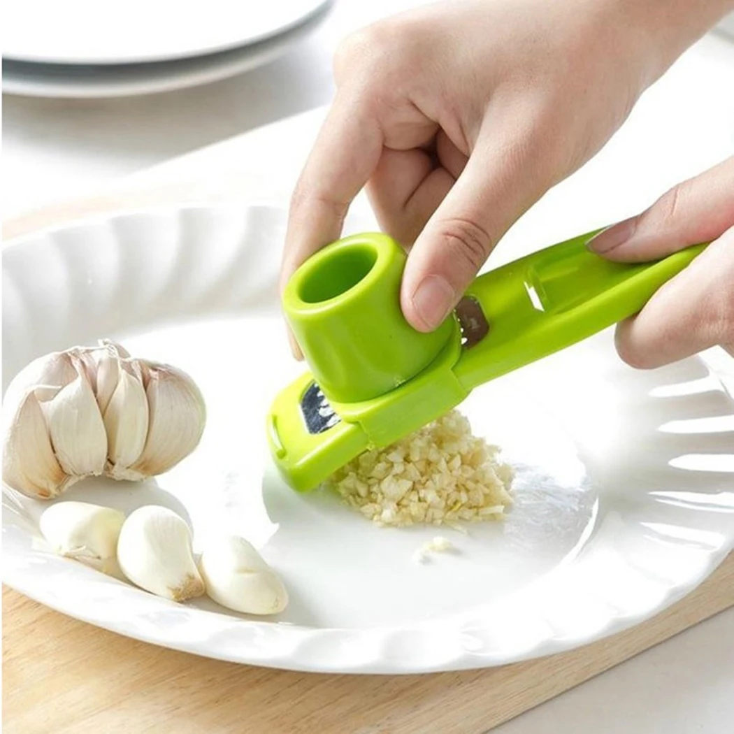 

Mini Garlic Chopper Crusher Stainless Steel Green/Red Manual Garlic Grater Grinder Mill Slicer Cutter Mincer Kitchen Accessories