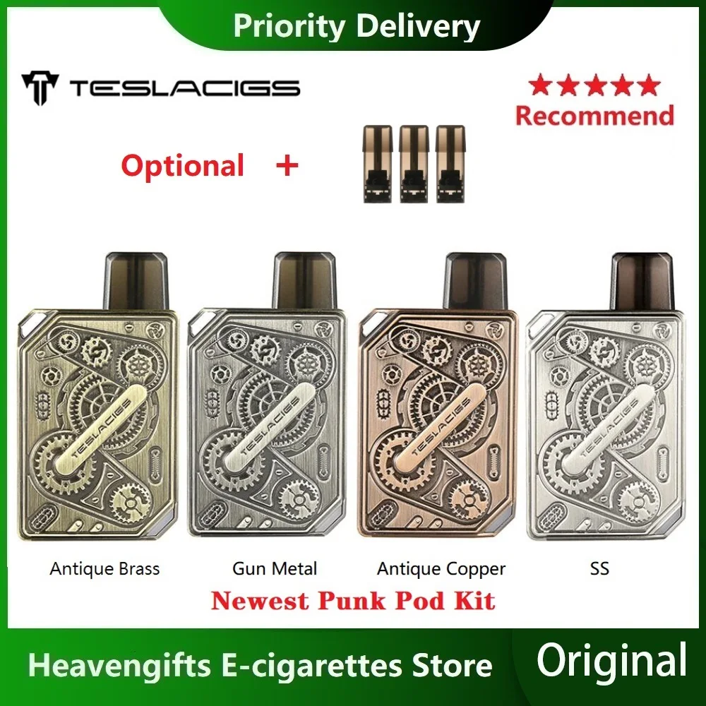 Pod система Tesla Punk Pod Vape комплект с аккумулятором 600 мАч и 1,2 мл Pod Mod Pod Kit Tesla Punk Электронная сигарета vs Drag nano/Vinci X