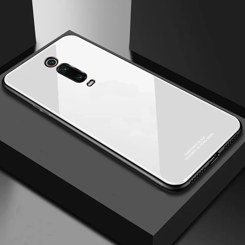 white Yuetuo Роскошный Жесткий зеркальный стеклянный чехол для oppo reno 2 z reno2 renoz find X neo 9 силиконовый задний Чехол для телефона coque - Цвет: white