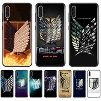 anime attack on titan logo phone case for samsung galaxy a 3 6 7 8 10 21 01 11 31 91 10s 20s 30s 50s plus