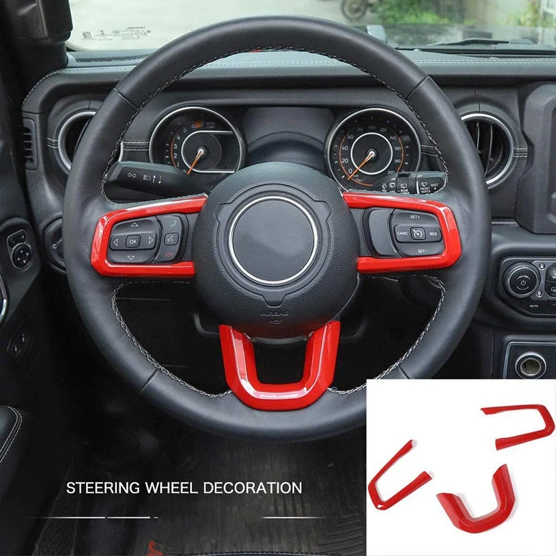 Комплект чехлов для рулевого колеса JL JT отделка Jeep Wrangler 2018 2019 2020 Гладиатор