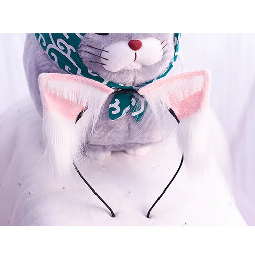 

Japanese Handmade Cat Ears Hair clip Plush Simulation Animal Ears Cute Hair bands Hair accessories Lolita KC Hairhoop Cosplay