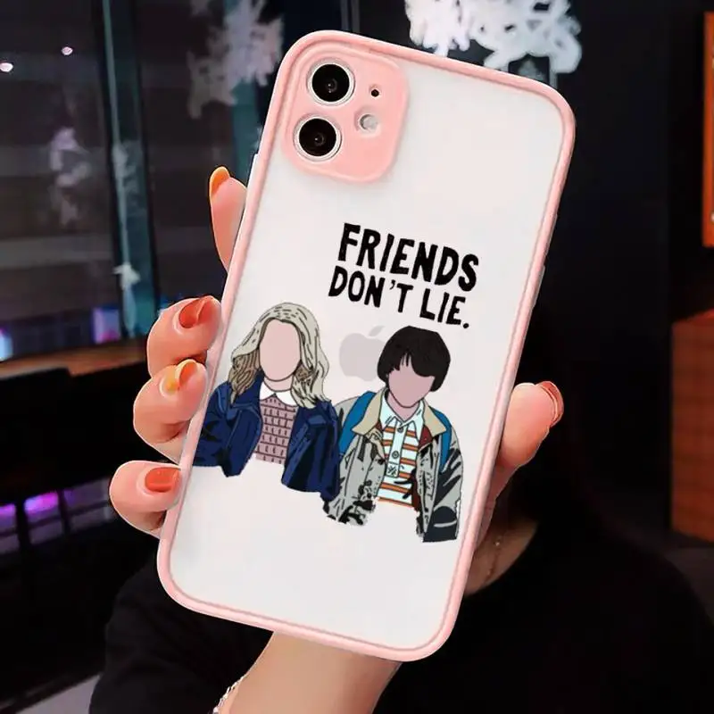 

Strange Things Phone Cases Matte Transparent for iPhone 7 8 11 12 s mini pro X XS XR MAX Plus cover funda