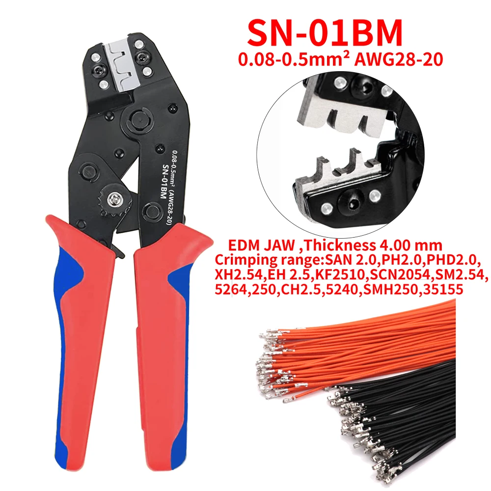 SN-01BM Crimping Pliers Dupont Termianls Hand Tools Set-2.54mm Connector And Crimp Pins 2.54mm JST-XH Clamp Kit | Инструменты