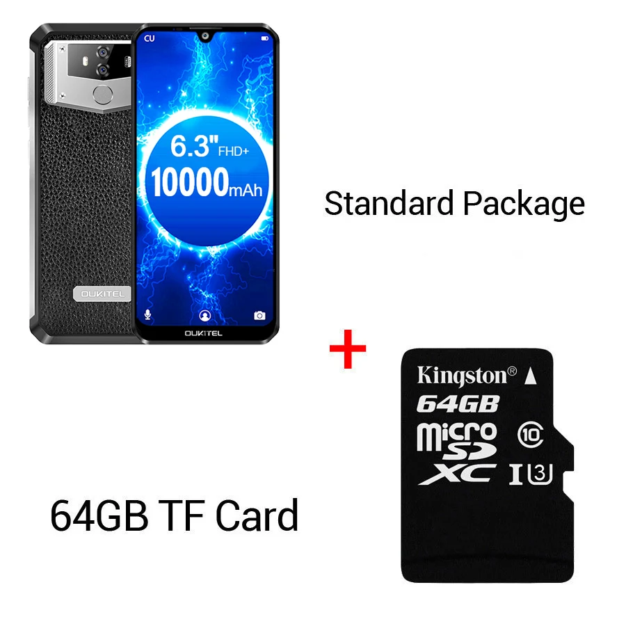 Black N 64GB Card OUKITEL K12 водослива 6," FHD+ Android 9,0 1080*2340 16MP смартфон 6 ГБ 64 Гб Face ID 10000 мАч 5 В/6A OTG NFC мобильный телефон - Цвет: Black N 64GB Card