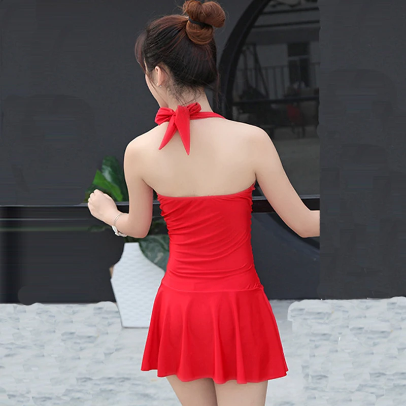 Сдельный купальник юбка размера плюс женский 2018 Монокини сексуальный купальный