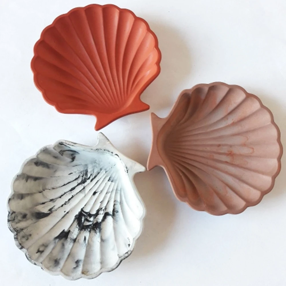 Силиконовая форма в форме ракушки поднос для хранения плитка бетона цемента