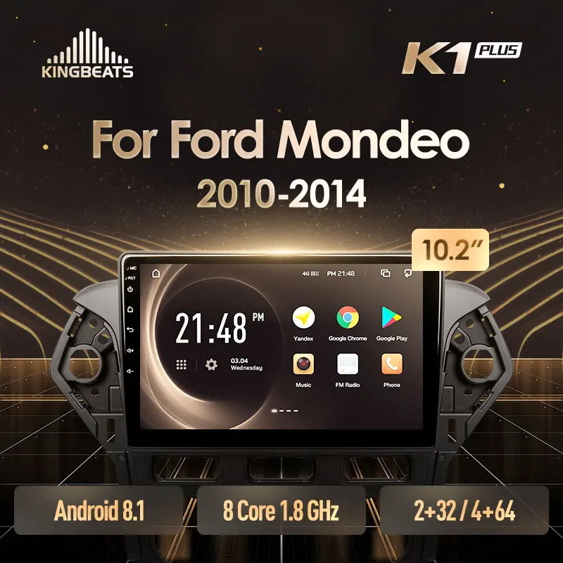KingBeats штатное головное устройство FOR Ford Mondeo 4 2010 2011 2012 2013 2014 GPS Android 8.1 автомагнитола