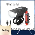 Велосипедный светильник, USB светодиодный перезаряжаемый комплект, Горный цикл, Передняя Задняя фара, светильник, вспышка, светильник, 2021, Прямая поставка