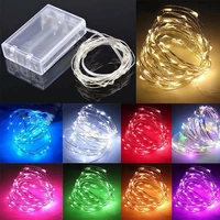 hot 2m 3m 5m 10m copper wire led string lights holiday lighting fairy garland for christmas tree wedding party decoration