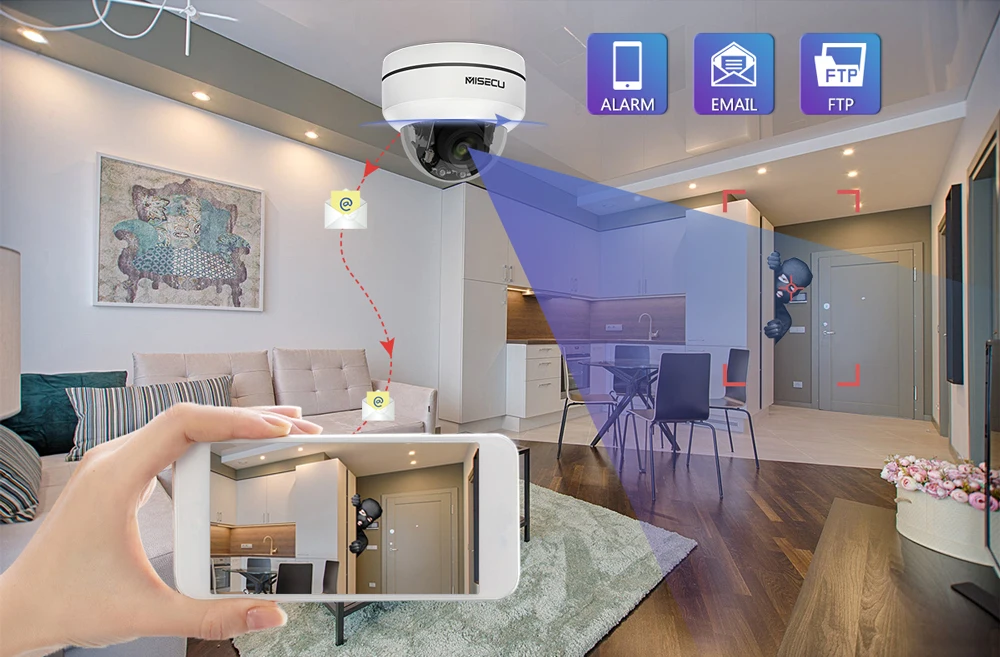 MISECU H.265 1080P PTZ IP камера 4X зум Мини скоростной купол металлический открытый водонепроницаемый 2MP POE CCTV безопасности Onvif P2P IR 40M камера
