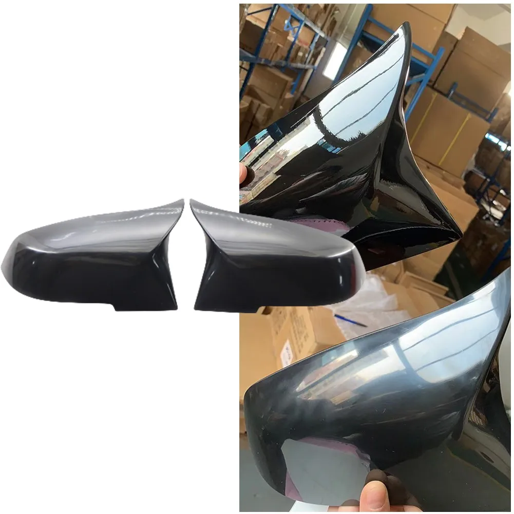 

2pcs ABS Plastic Car Rear View Mirrors For BMW 3 Series F30 13-19 Modified Bull Horn Rear Side Mirror Shell Bright